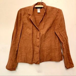 Terra-cotta Linen Blazer
